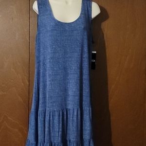 NWT MSK Denim Look Sleeveless Dress